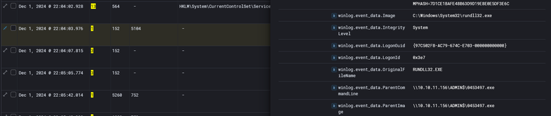 rundll32.exe as SYSTEM via PsExec