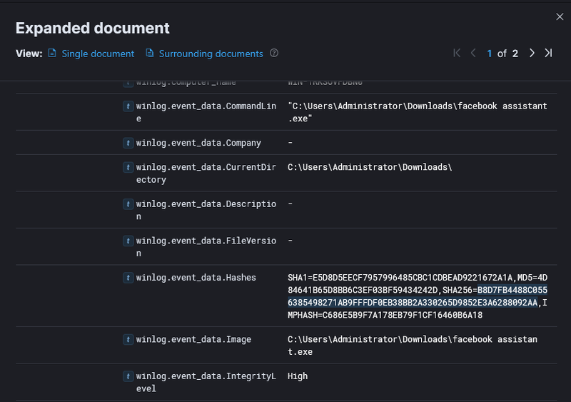 hash expanded document