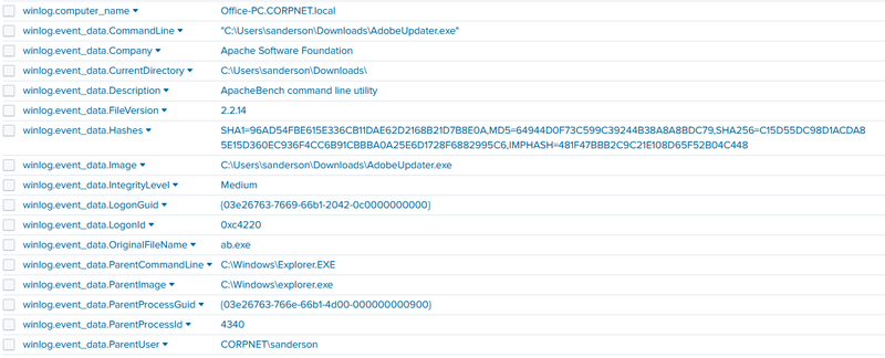 AdobeUpdater.exe first execution