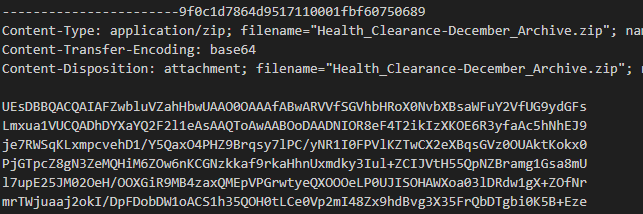 Email base64 attachment