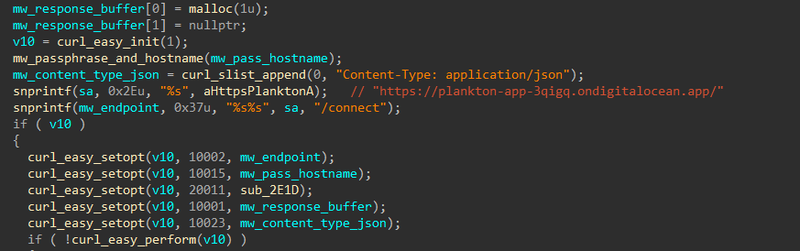 IDA — curl setup for /connect request