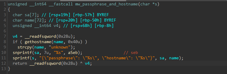 IDA — mw_passphrase_and_hostname function