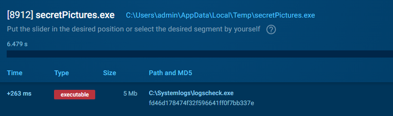 Self-copy to C:\Systemlogs